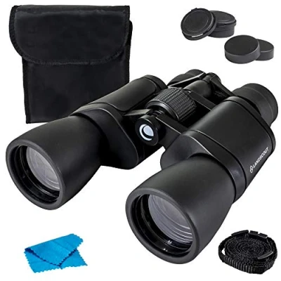 Image of Celestron 72355 LandScout 8 24x50mm Water Resistant Porro Prism Binoculars with Rubber Grip Surface, Coated Lens, K9 Optical Glass, Neck Strap and Soft Carry Case, Black