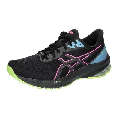 Image of ASICS Women&#039;s GT 1000 12 GTX Sneaker, Black/HOT Pink, 4 UK