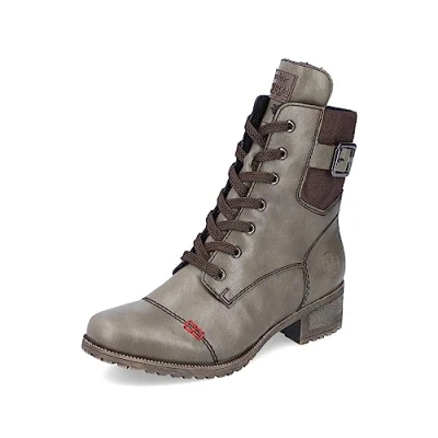 Image of Rieker Women Ankle Boots 70345, Ladies Lace up Boot,Boot,Half Boot,lace Bootie,Transition Shoe,Green (grün / 54),39 EU 6 UK