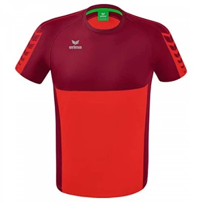 Image of Erima Men&#039;s Six Wings Functional T Shirt, Red/Bordeaux, XL
