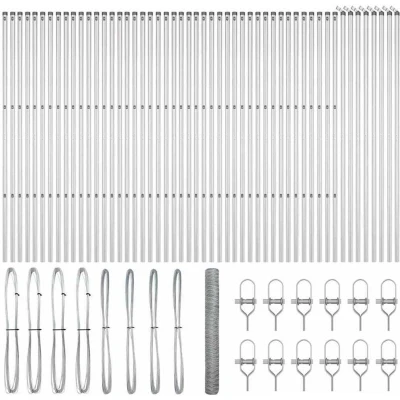 Image of vidaXL Hexagon Fence 1x100 m Galvanised Steel
