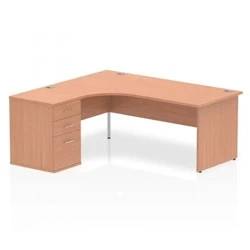 Image of Impulse 1800 Left Hand Panel End Workstation 600 Pedestal Be