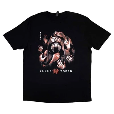 Image of Rock Off officially licensed products Sleep Token Grabbing Hands T Shirt S Black