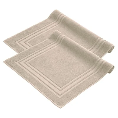 Image of Komfortec Bath Mat Set, 2 Pieces, Terry Cloth Shower Mat, Washable &amp; 600 g/m² 100% Cotton, Absorbent Quick Drying, 50 x 70 cm, Aurora Red