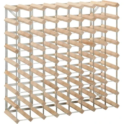 Image of vidaXL Wine Rack for 72 Bottles Solid Pinewood