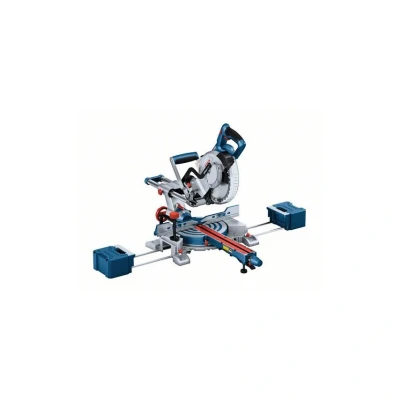 Image of Bosch Professional BITURBO Cordless Mitre Saw GCM 18V 216 D (66 x 305 mm Cutting Capacity, incl. 1 Circular Blade, 2 Workpiece Support, Dust Bag, clamp)