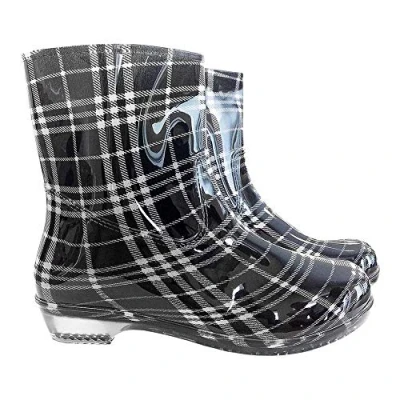 Image of Reis Btdkcheck_Bw38 Grensho PVC Boots, Black White, 38 Size