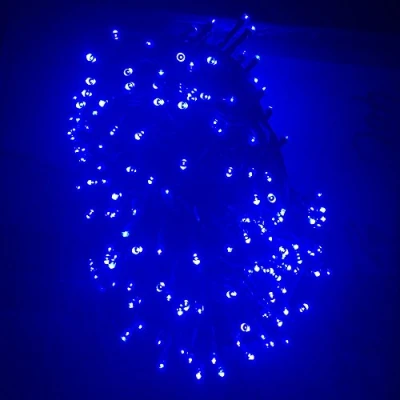 Image of JnDee Safe Voltage 500 Bright LEDs 50 Metres Blue String Fairy Lights for Christmas Tree Party Wedding Events, 8 Modes, Timer, Long Lead