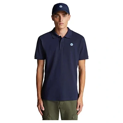 Image of NORTH SAILS Men&#039;s SS Polo W/Logo Shirt, Navy Blue, L
