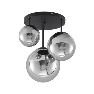 Image of Lindby Ceiling Light &#039;Teeja&#039; dimmable (Modern) in Black Made of Glass for e.g. Living Room &amp; Dining (3 Sources, E27) from lamp, lamp