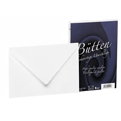 Image of Rössler 20211711 C6 Deckle Edged Lined Envelope White