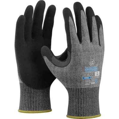 Image of UCi 10 x KUTLASS ULTRA SN Lightweight ISO Cut F Soft Sandy Nitrile Palm Coated RTC™ Reinforcement Safety Work Gloves (9 / Large)