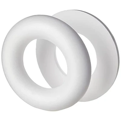 Image of Smithers Oasis Festive Polystyrene Half Round Rings/Wreaths (25cm (Pack of 2)