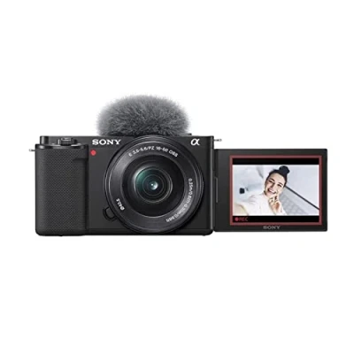 Image of Sony Alpha ZV E10L APS C Mirrorless interchangable lens vlog camera with 16 50mm