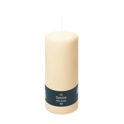 Image of Ivyline S0073201037 Spaas Unscented Pillar Candle, ± 90 Hours, Ivory, 78mm Diameter, 200mm Height