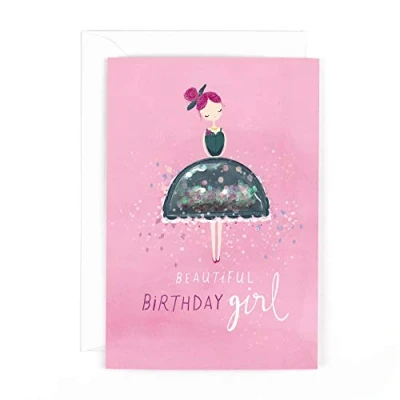 Image of Hotchpotch Glitter Ball Beautiful Birthday Girl Ballerina Card