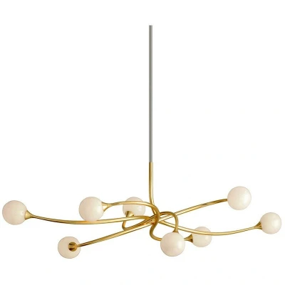 Image of Signature 8 Light Linear Gold Leaf, Glass