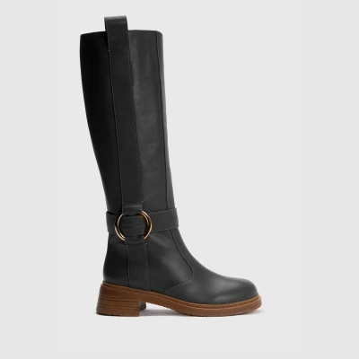 Image of See by Chloé NEW RING LINE Platform boots, Women&#039;s, Size: 7, Black Leather