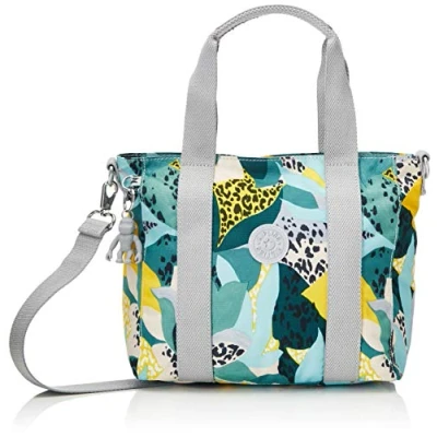 Image of Kipling Women&#039;s Asseni Mini Tote Bag, Multicolour (Urban Jungle), 33x21x14 Centimeters (B x H T)