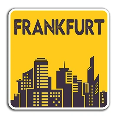 Image of 2 x 10cm Frankfurt Germany Vinyl Stickers Travel Sticker Laptop Luggage #32766 (10cm Wide)