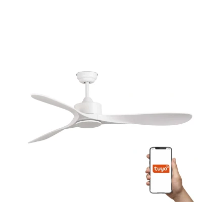 Image of Luzon Large 3 Blade Matt White Tuya Smart System