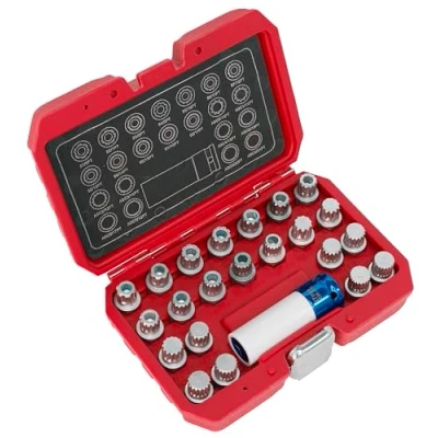 Image of Sealey Sx210 Locking Wheel Nut Key Set 23Pc Vag
