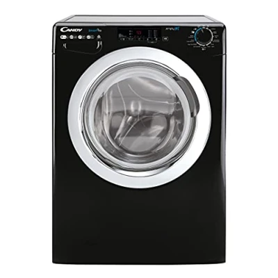 Image of Candy Smart Pro CSOW4963TWCBE80, Freestanding Washer Dryer, 9Kg Wash + 6Kg Dry, 1400 RPM, WIFI enabled, Black with Chrome door