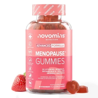Image of Menopause Gummies Supplements for Women Hormone Balance Post &amp; Perimenopause Complex with Sage Leaf, Maca, Ashwagandha Vegan 60 Novomins