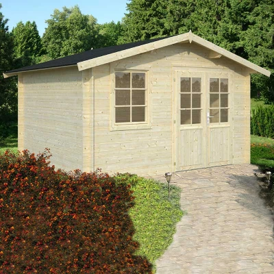 Image of Palmako Klara 3.9m x 3.3m Log Cabin Summerhouse (28mm)