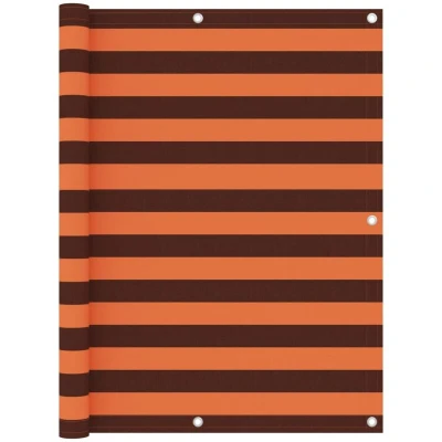 Image of vidaXL Balcony Screen Orange and Brown 120x500 cm Oxford Fabric