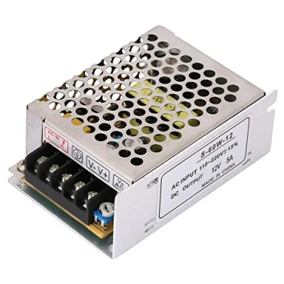 Image of Power Supply Regulated Switch, 5A 12V Adapter Transformer Switch Supply, AC/DC Voltage Converter Universal for LED