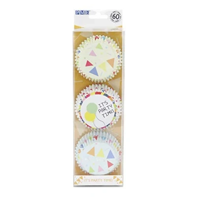 Image of PME Party Foil Lined Cupcake Cases, Set/3, Pk/60