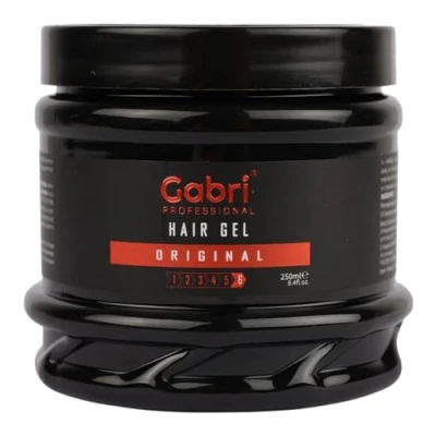 Image of Gabri Professional Hair Gel Series 250 ml Strong Hold Styling Gels High Gloss, Anti Frizz Effect, Edge Control For All Types (250 g (1 Pack), Original)