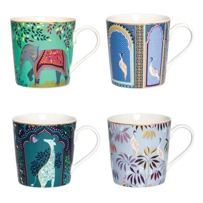 Image of Sara Miller India Collection Set of 4 Mugs