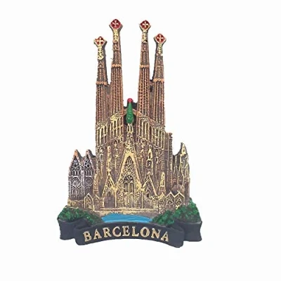 Image of Sagrada Família Cathedral Barcelona Spain 3D fridge magnet souvenir gift, Home&amp; kitchen decoration magnetic sticker refrigerator collection