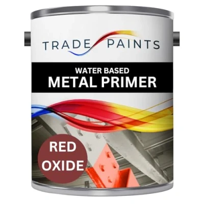 Image of Trade Paints Water Based Acrylic Anti Corrosive Metal Primer Red Oxide 5 Litre