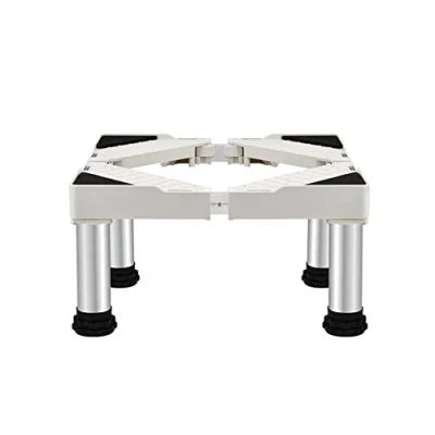 Image of Anti Noise Washing Machine Base Stand Refrigerator Holder Bracket 17.71 25.59in Adjustable for Tumble Dryers Cookers Fridges Freezers (4 legs19 22cm)
