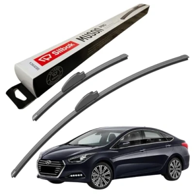 Image of Silbak Windscreen Wipers, for HYUNDAI I40 (04/2011 &gt; 12/2019) Wiper Blades, 650mm/400mm