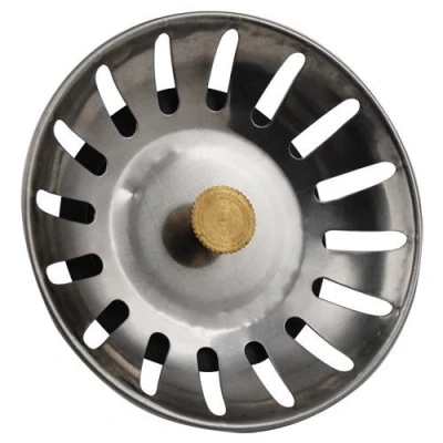 Image of Accessotech Kitchen Sink Basin Strainer Hair Trap Bath Plug Hole Waste Filter Steel