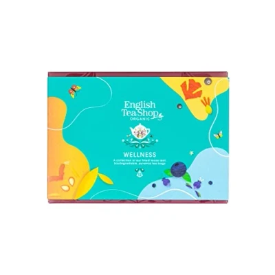 Image of English Tea Shop Organic Wellness Collection 12 Loose Leaf Pyramid Bags