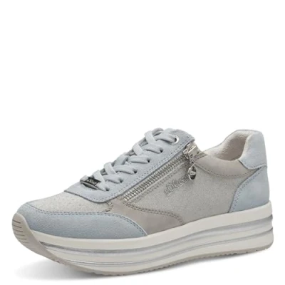 Image of s.Oliver Women&#039;s 5 23649 42 Sneaker, Blue Comb, 6.5 UK