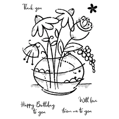 Image of Woodware Francoise Collection Clear Magic Stamp Set Floral Bouquet, Transparent, A6, FRS913