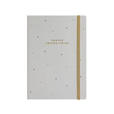 Image of Letts Golden A5 week to view 2023 diary fog