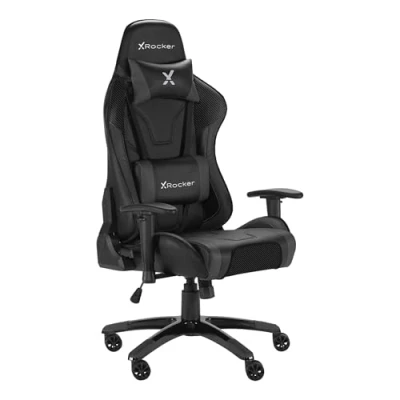 Image of X Rocker Agility Gaming Chair, High Back Ergonomic Racing Computer Chair with Adjustable Lumbar Support and Headrest, 3D Armrests, Height Swivel Base Office BLACK