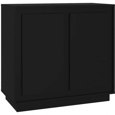 Image of vidaXL Sideboard Black 80x34x75 cm Engineered Wood
