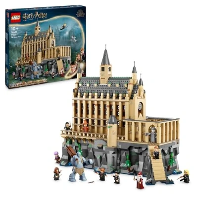 Image of LEGO Harry Potter Hogwarts Castle: The Great Hall Set, Collectible Toy Playset for Kids, Boys &amp; Girls, with 11 Minifigures Incl. Hermione Granger and Ron Weasley, Wizarding World Gift Fans 76435