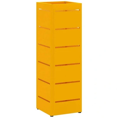 Image of vidaXL Umbrella Stand Mustard yellow Metal Standard