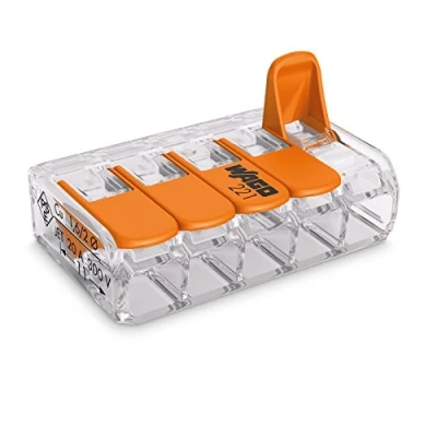 Image of Wago 10 x lever splice connector 221 Series 415 5 way terminal