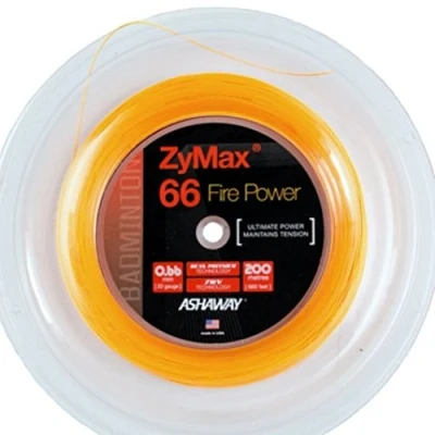 Image of Ashaway ZyMax 66 Fire Power Badminton String Reel Orange