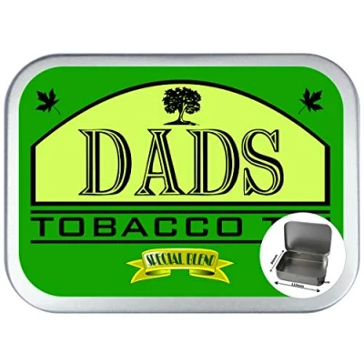 Image of TEEZ Dads Tobacco Tin 150ml Silver Hinged Tin, 2oz